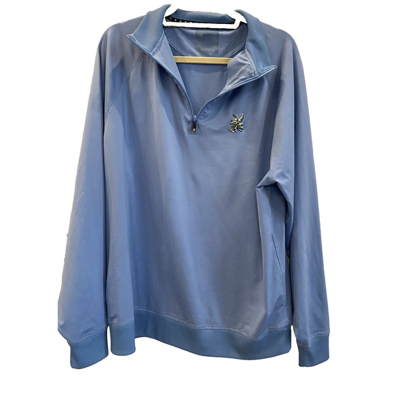 FootJoy FJ Mens Sz Large* Pullover Blue Golf Athletic Performance Stretch Shirt - Picture 1 of 12